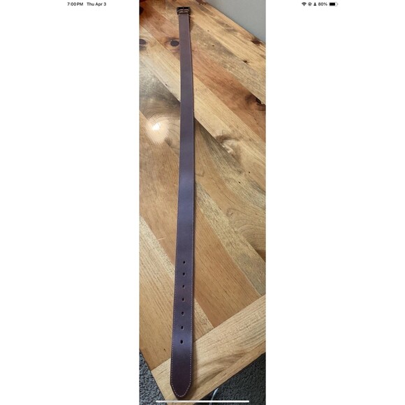 Columbia Men's Size XL 42-44 Single Loop Brown Belt Casual 1.5" Width 7 Holes - Picture 3 of 9